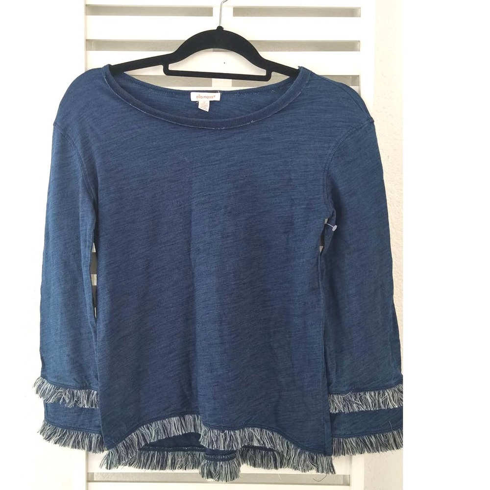 Ella moss Fringe Trim top